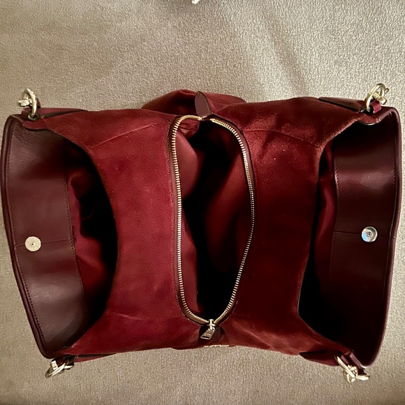 Coach Madison Shoulder Bag Maroon Leather & Suede F35723 - Picture 10 of 10